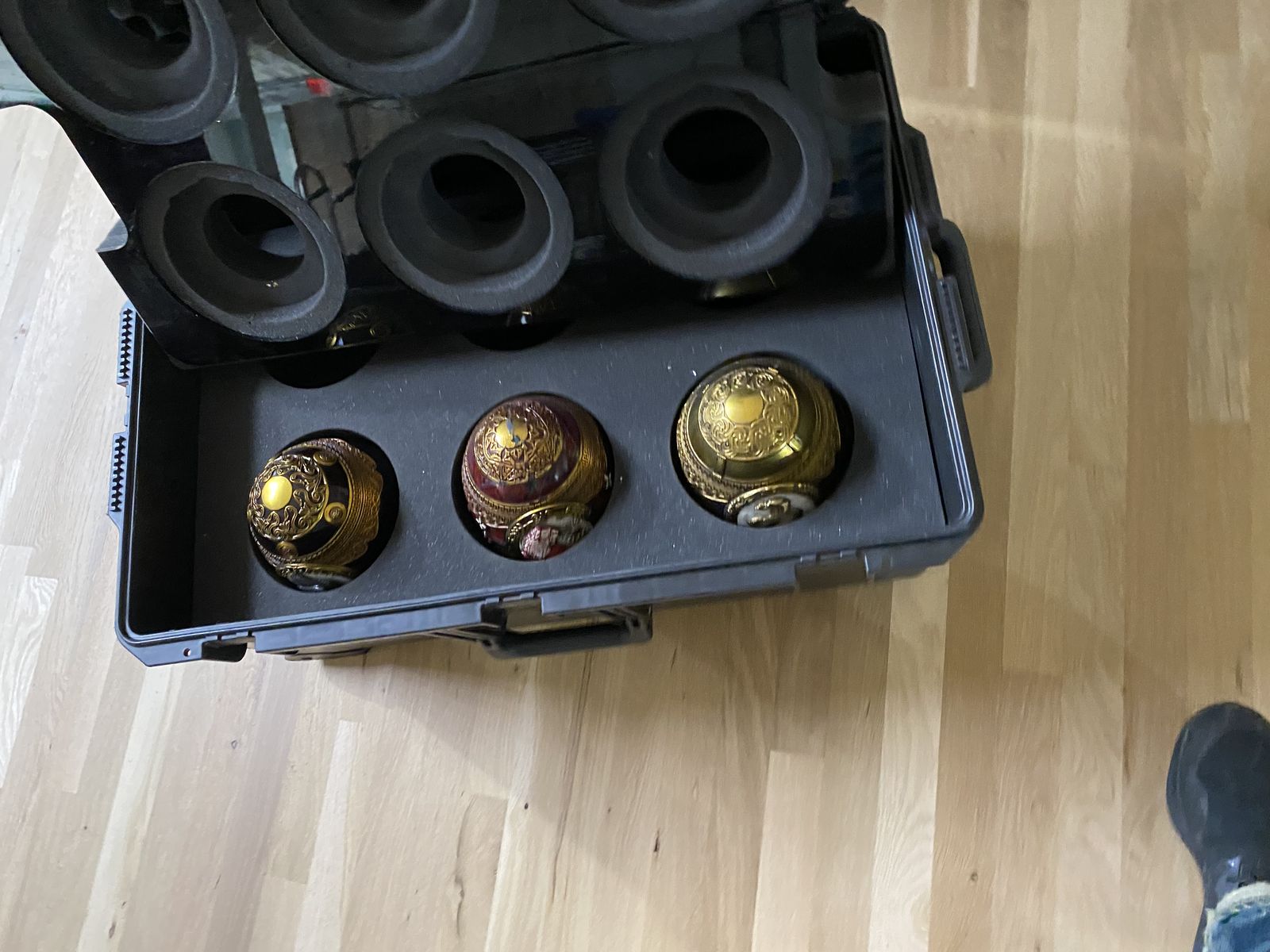 prop eggs in a Pelican case